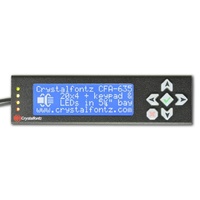 Crystalfontz XES635BK 20x4 USB LCD Display in Steel Enclosure