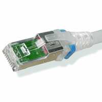 Siemon 0.5m CAT6A Shielded Ethernet Patch Cable Blue RJ45 ZM6A-S0.5M-06B 