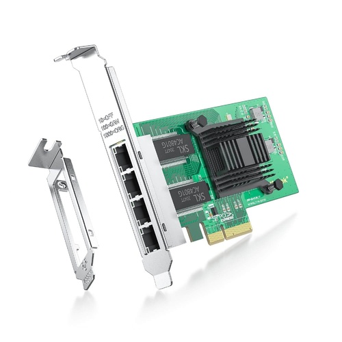 Intel Ethernet Server Adapter i350-T4 4-Port 1G RJ45 NIC