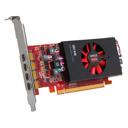 AMD FirePro W4100 2GB GDDR5 4 x Mini DP Full Height PCI-e Graphics Card