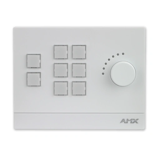 AMX MCP-108 White Massio 8-Button ControlPad with Knob