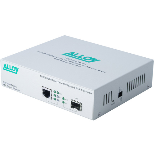 Alloy POE2000SFP 10/100/1000Base-TX to 1000Mbps SFP Converter