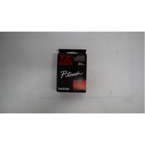 Brother TZ-451 PTouch Tape 24mm - Black on Red
