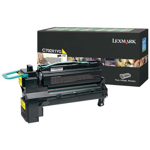 Lexmark Genuine C/X792 Yellow 20K Print Cartridge C792X1YG