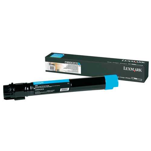 Lexmark Genuine Cyan 22K Toner Cartridge C950X2CG for C950 Series Printers