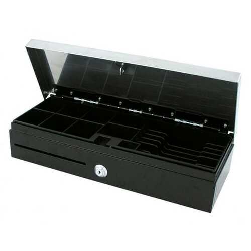 VPOS Cash Drawer Fliptop 6 Note 8 Coin 24V Black RJ12 CDDIECFLIP - No Key