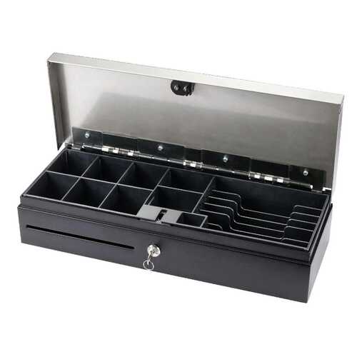 VPOS Cash Drawer Fliptop 6 Note 8 Coin 24V Black RJ12 CDDIECFLIP