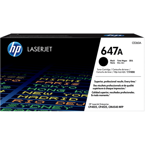Genuine HP 647A Black Toner Cartridge CE260A LaserJet CP4025, CP4525