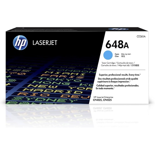 Genuine HP 648A Cyan Toner Cartridge CE261A LaserJet CP4025, CP4525
