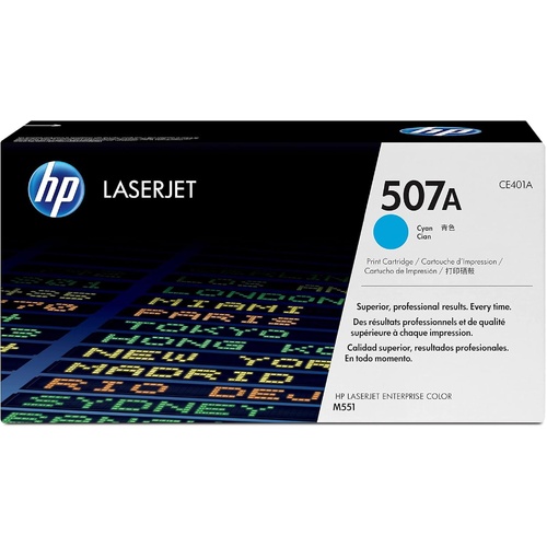 Genuine HP 507A Cyan Toner Cartridge CE401A LaserJet Enterprise M551, 500 MFP M575