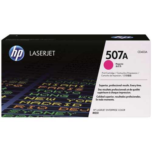 Genuine HP 507A Magenta Toner Cartridge CE403 LaserJet Enterprise M551, 500 MFP M575