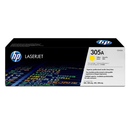 Genuine HP 305A Yellow Toner Cartridge CE412A LaserJet Pro 300, 300 mfp, 400, 400 mfp