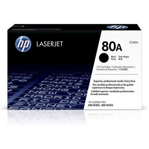 Genuine HP 80A Black Toner Cartridge CF280A LaserJet Pro 400 M401, 400 M425