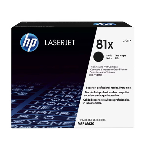 Genuine HP 81X High Yield Black Toner Cartridge CF281X LaserJet Enterprise MFP M630