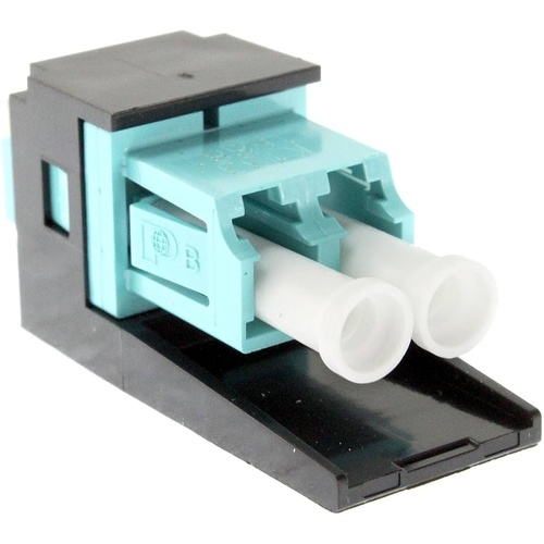 Panduit Mini-Com Aqua LC Duplex Black Module - CMDSAQLCZBL