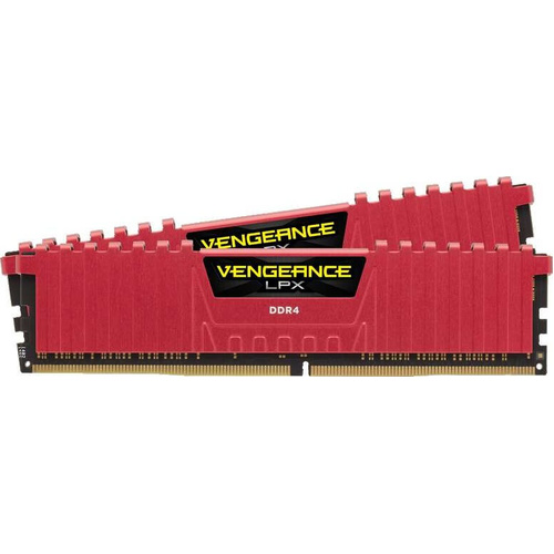 Corsair Vengeance LPX DDR4 2666MHz 32GB Kit (2x16GB) CMK32GX4M2A2666C16R - Red