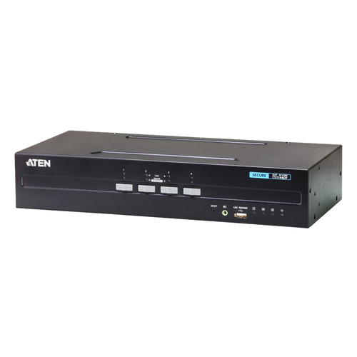 ATEN 4-Port USB DisplayPort Dual Display Secure KVM Switch CS1144DP w/Cables