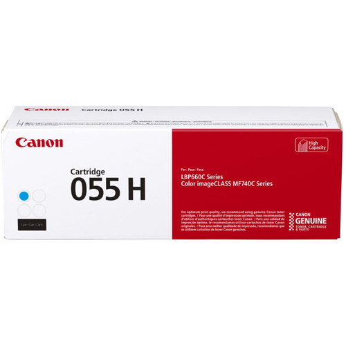 Genuine Canon Toner Cartridge 055H Cyan - New