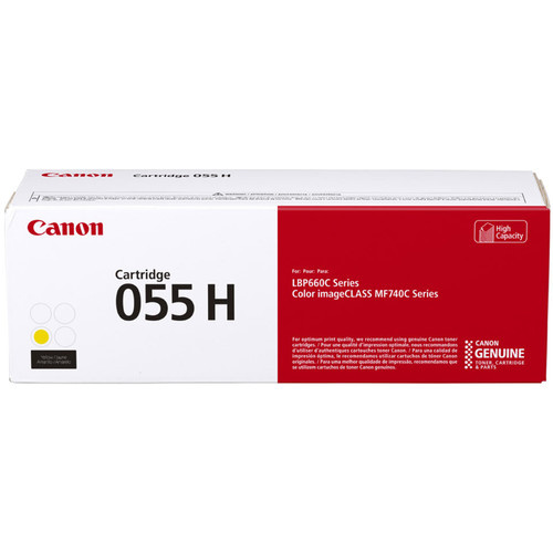 Genuine Canon Toner Cartridge 055H Yellow - New