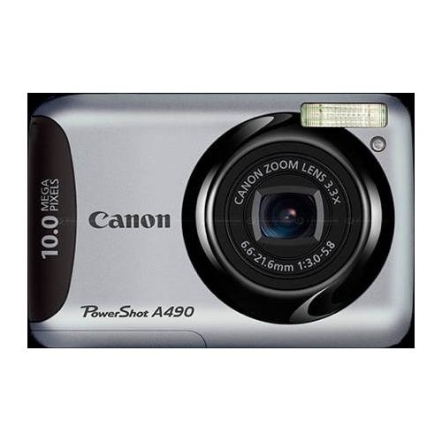 Canon PowerShot A490 10MP Digital Camera Silver - Used