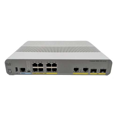 Cisco WS-C2960CX-8PC-L 8-Port PoE+ Fanless Gigabit Managed Switch