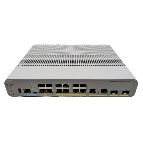 Cisco WS-C3560CX-12PD-S 12-Port PoE+ Fanless Gigabit Switch w/ 2x 10Gb SFP+