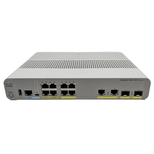 Cisco WS-C3560CX-8PC-S 8-Port PoE+ Fanless Gigabit Managed Switch