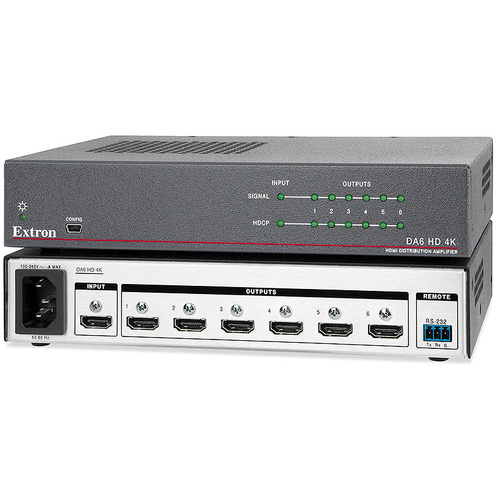 Extron DA6 HD 4K HDMI 4K 1x6 Distribution Amplifier