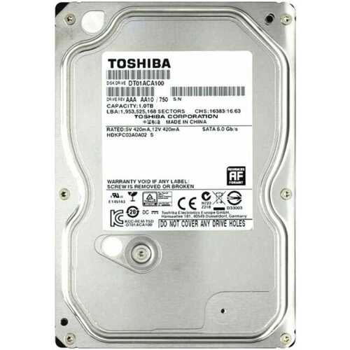Toshiba DT01ACA100 1TB 3.5" Internal SATA HDD Hard Disk Drive