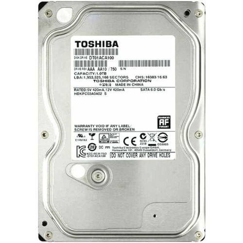 Toshiba DT01ACA100 1TB 3.5" Internal SATA HDD 3.5" 
