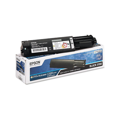 Genuine Epson Black 0190 High Capacity Toner Cartridge for AcuLaser C1100/CX11 Printers
