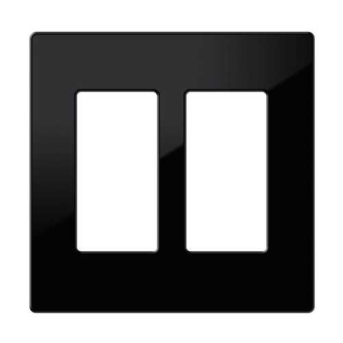 Crestron FP-G2-B-S Decorator Style Faceplate, 2-Gang, Black Smooth