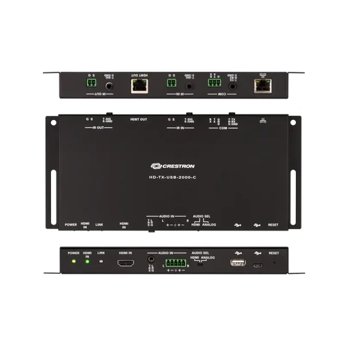 Crestron HD-TX-USB-2000-C Transmitter for 4K HDMI & USB over HDBaseT Extender 2000