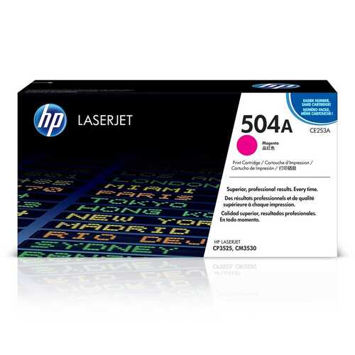Genuine HP 504A Magenta Toner Cartridge CE253A LaserJet CP3525
