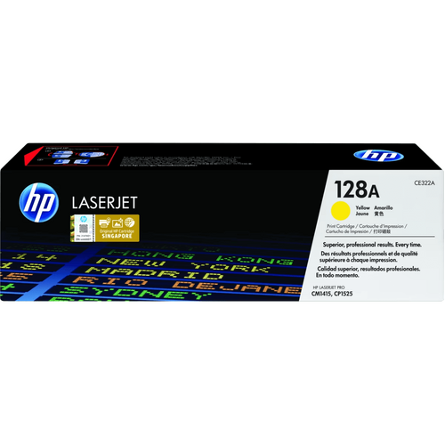 Open Box- Genuine HP 128A Yellow Toner Cartridge CE322A LaserJet CM1415/CP1525