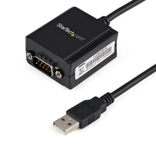StarTech 6ft (1.8m) 1-Port USB to Serial RS232 Adapter Cable with COM Retention ICUSB2321F