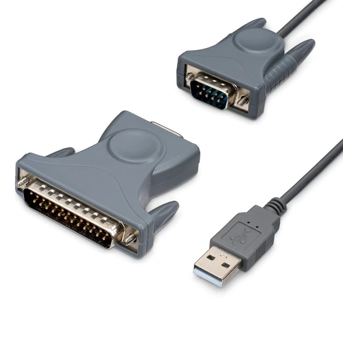 StarTech 3ft USB to RS232 DB9/DB25 Serial Adapter Cable M/M ICUSB232DB25