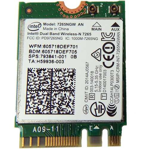 Intel 7265NGW Dual Band Laptop WiFi 5 Bluetooth 4.2 Network Card