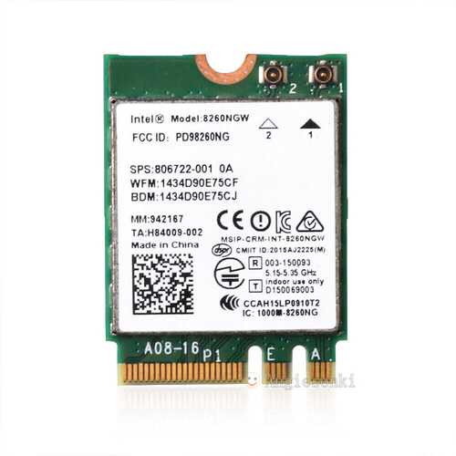 Intel 8260NGW Dual Band Laptop WiFi 5 Bluetooth 4.2 Network Card