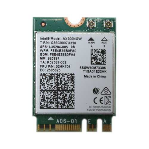 Intel AX200NGW Dual Band Laptop WiFi 6 Bluetooth 5.2 Network Card