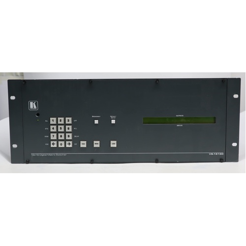 Kramer VS-1616D 2x2 to 16x16 Modular Multi-Format Digital Matrix Switcher with 2-in 1-out UHD Cards and 4-in 2-out HDCP Cards