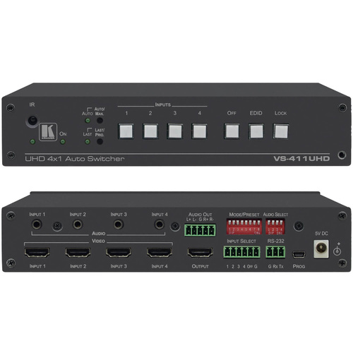 Kramer VS-411UHD 4x1 4K60 4:2:0 HDMI Auto Switcher with Audio