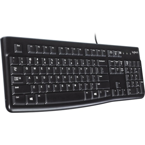 Logitech K120 Plug and Play USB Wired Keyboard (Black) P/N 920-002582