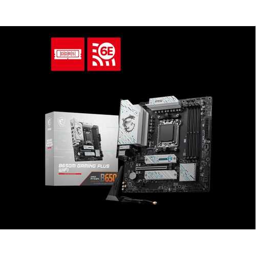 MSI B650M GAMING PLUS WIFI AMD AM5 mATX Motherboard