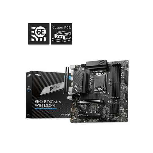 MSI PRO B760M-A WIFI DDR4 mATX Motherboard