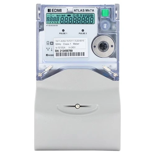 EDMI Atlas Mk7A Single Phase Smart Meter with Two-Element Feature