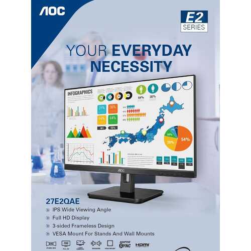 AOC 27E2QAE 27" FHD IPS 4ms Business Monitor with Adaptive Sync