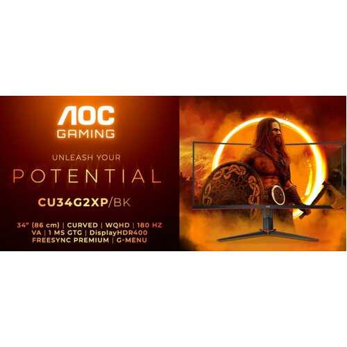 AOC CU34G2XP 34" Curved 180Hz Ultrawide Monitor