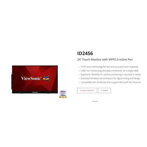 ViewSonic 24" ID2465 Touch Monitor