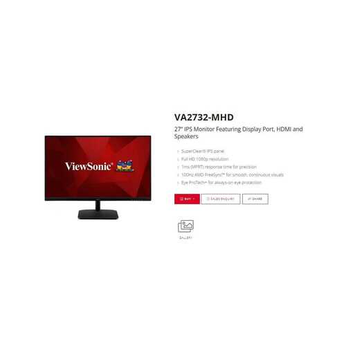 ViewSonic VA2732-MHD100; 27" FHD IPS Monitor
